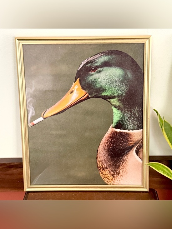 duck smoking cigarette painting A Smoking - It Looks Just